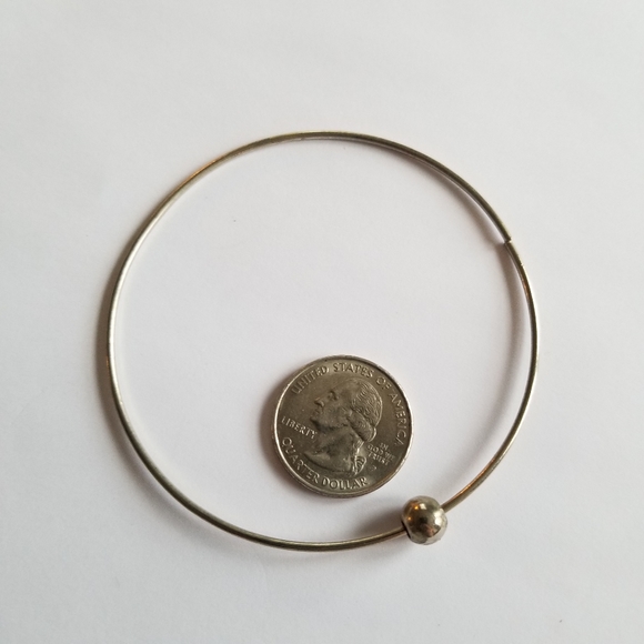 Vintage bracelet bangle sliding bead silver tone fidget spinner toy jewelry - Picture 2 of 7